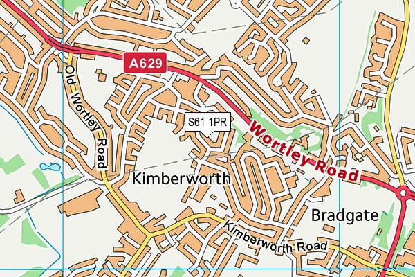 S61 1PR map - OS VectorMap District (Ordnance Survey)