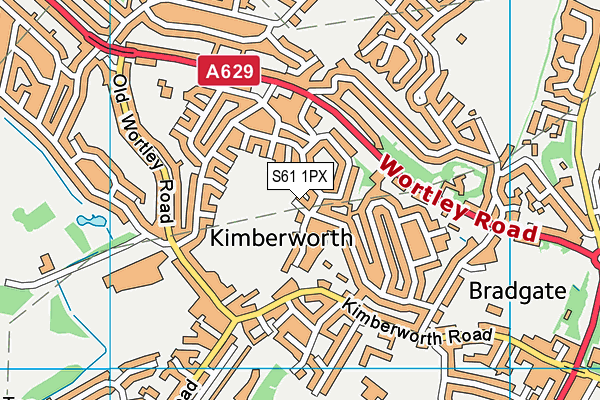 S61 1PX map - OS VectorMap District (Ordnance Survey)