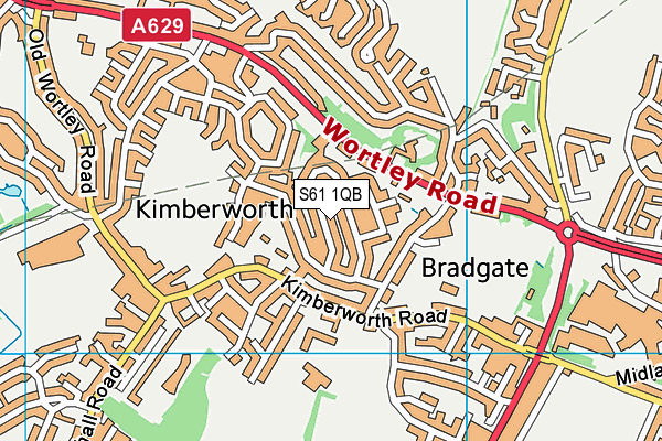 S61 1QB map - OS VectorMap District (Ordnance Survey)