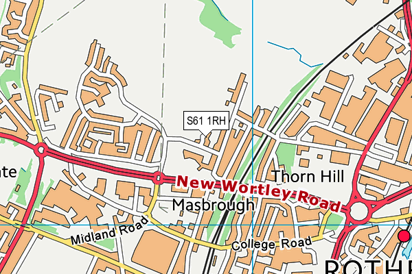 S61 1RH map - OS VectorMap District (Ordnance Survey)