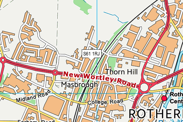 S61 1RJ map - OS VectorMap District (Ordnance Survey)