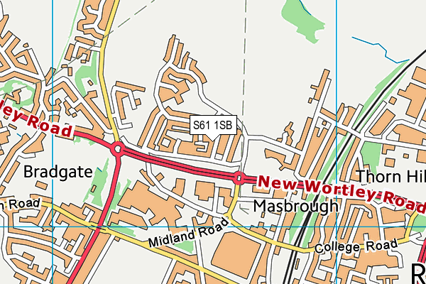 S61 1SB map - OS VectorMap District (Ordnance Survey)