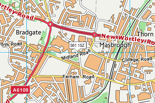 S61 1SZ map - OS VectorMap District (Ordnance Survey)