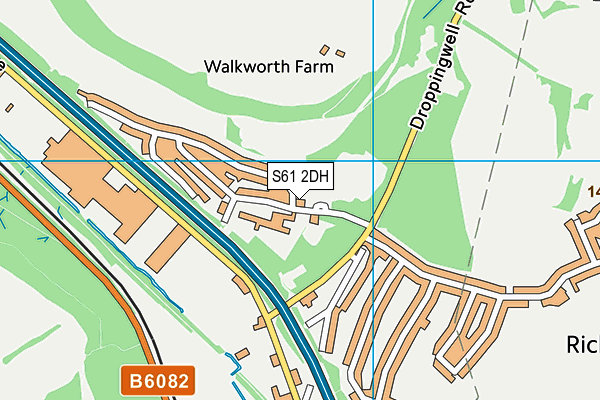 S61 2DH map - OS VectorMap District (Ordnance Survey)