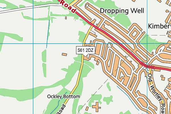S61 2DZ map - OS VectorMap District (Ordnance Survey)