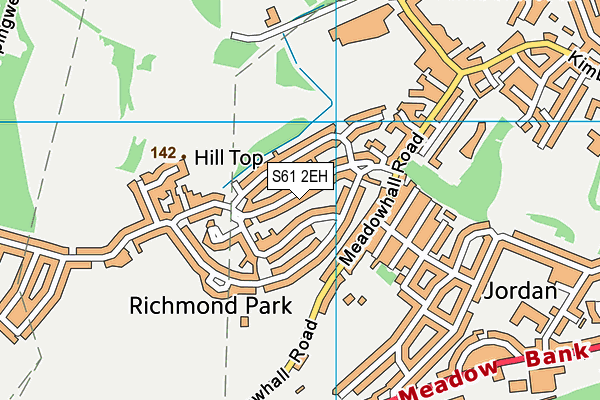 S61 2EH map - OS VectorMap District (Ordnance Survey)