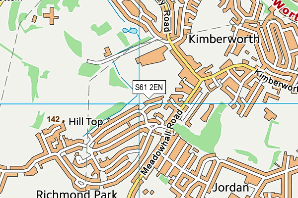 S61 2EN map - OS VectorMap District (Ordnance Survey)