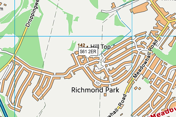 S61 2ER map - OS VectorMap District (Ordnance Survey)