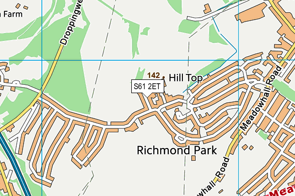 S61 2ET map - OS VectorMap District (Ordnance Survey)