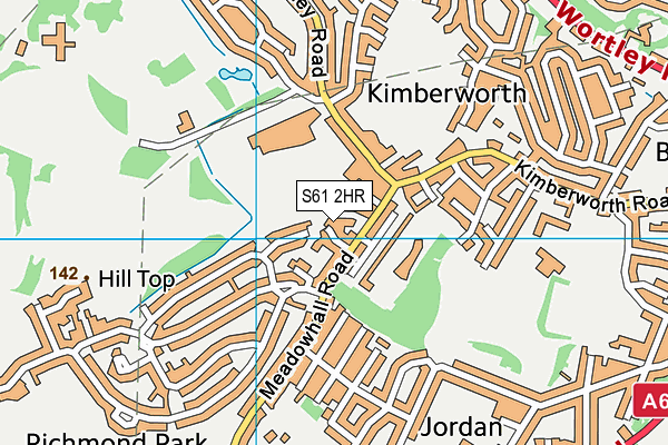 S61 2HR map - OS VectorMap District (Ordnance Survey)