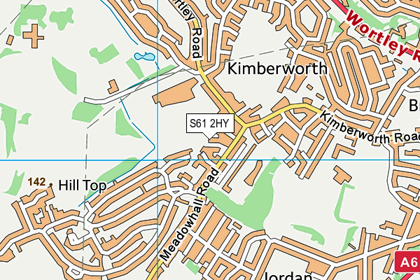 S61 2HY map - OS VectorMap District (Ordnance Survey)