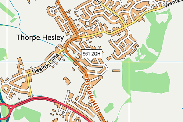 S61 2QH map - OS VectorMap District (Ordnance Survey)