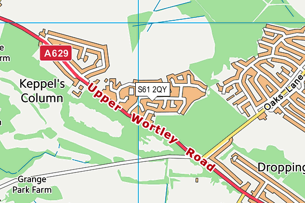 S61 2QY map - OS VectorMap District (Ordnance Survey)