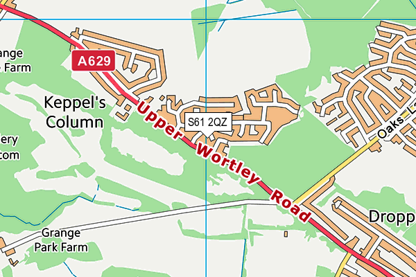 S61 2QZ map - OS VectorMap District (Ordnance Survey)