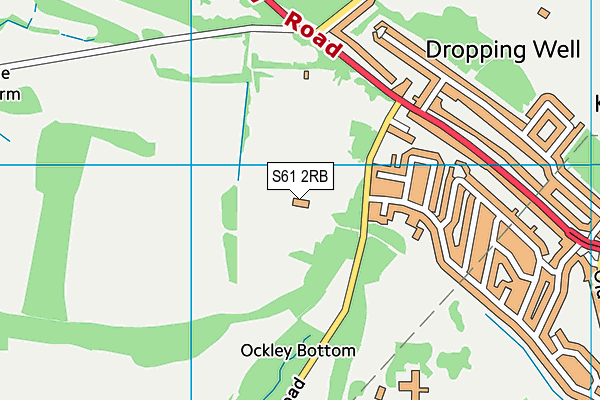 S61 2RB map - OS VectorMap District (Ordnance Survey)