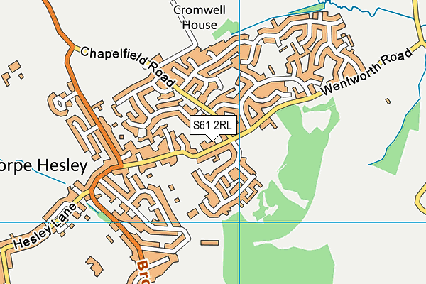 S61 2RL map - OS VectorMap District (Ordnance Survey)