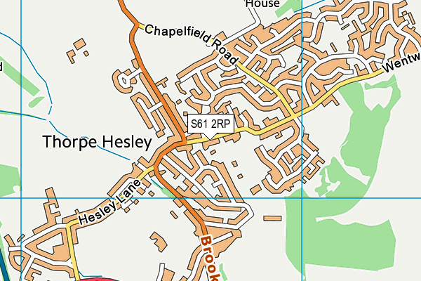 S61 2RP map - OS VectorMap District (Ordnance Survey)
