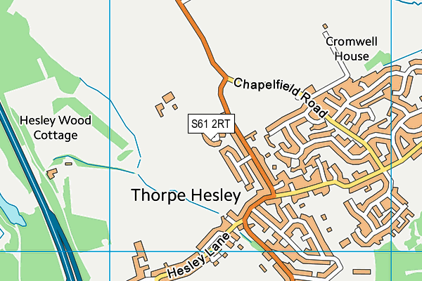 S61 2RT map - OS VectorMap District (Ordnance Survey)