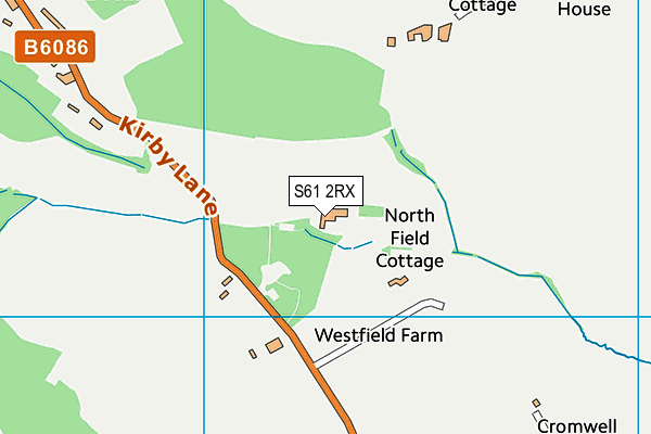 S61 2RX map - OS VectorMap District (Ordnance Survey)
