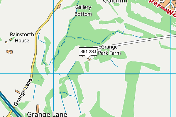 Grange Park Golf Club map (S61 2SJ) - OS VectorMap District (Ordnance Survey)