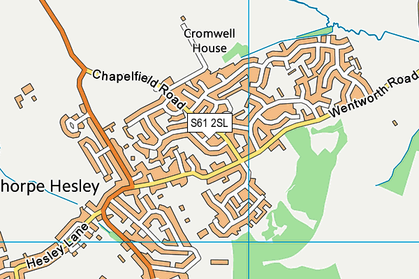 S61 2SL map - OS VectorMap District (Ordnance Survey)
