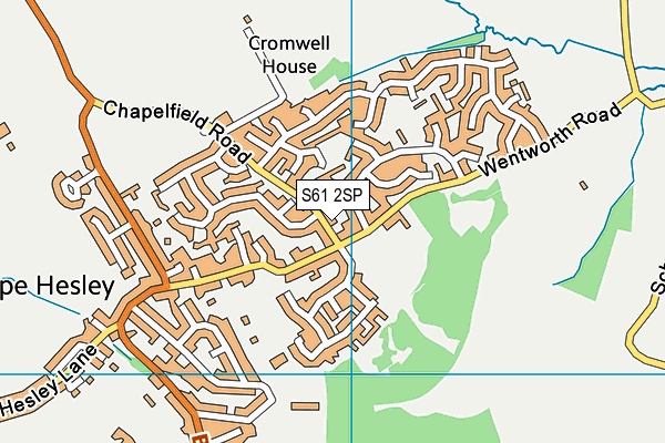 S61 2SP map - OS VectorMap District (Ordnance Survey)
