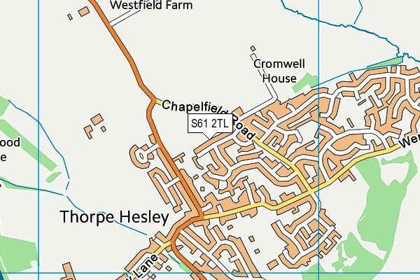 S61 2TL map - OS VectorMap District (Ordnance Survey)