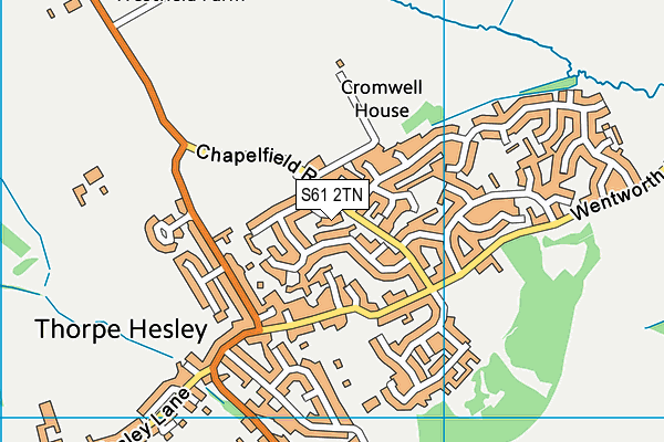 S61 2TN map - OS VectorMap District (Ordnance Survey)