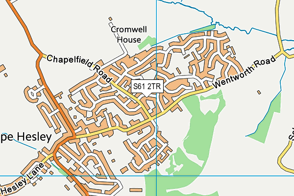 S61 2TR map - OS VectorMap District (Ordnance Survey)