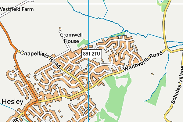 S61 2TU map - OS VectorMap District (Ordnance Survey)
