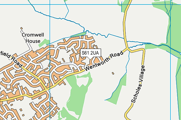 S61 2UA map - OS VectorMap District (Ordnance Survey)