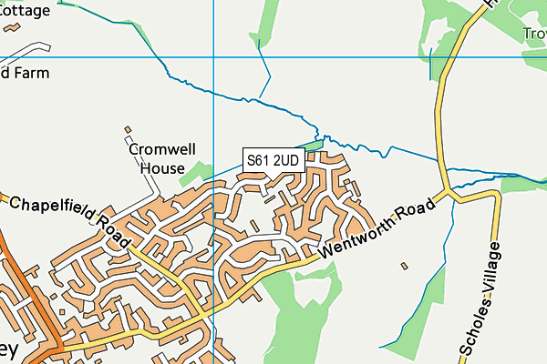 S61 2UD map - OS VectorMap District (Ordnance Survey)