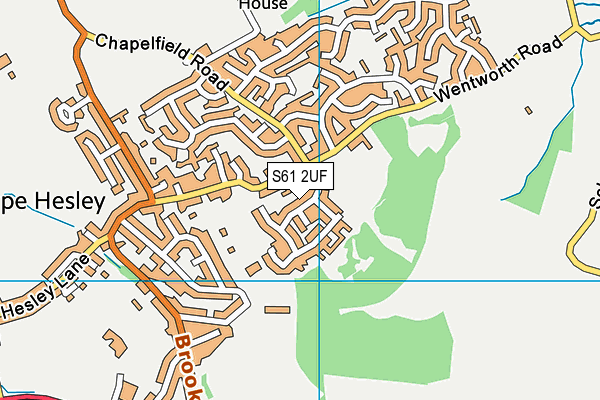 S61 2UF map - OS VectorMap District (Ordnance Survey)