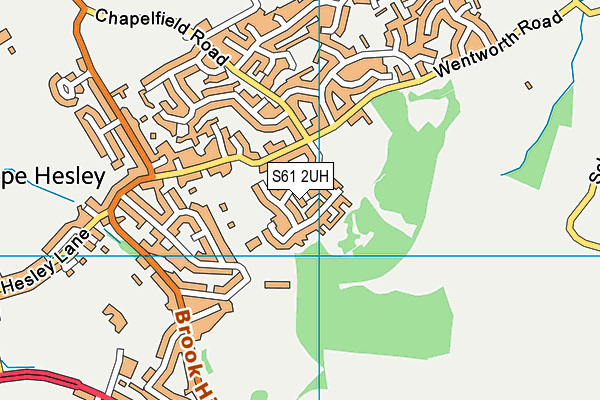 S61 2UH map - OS VectorMap District (Ordnance Survey)