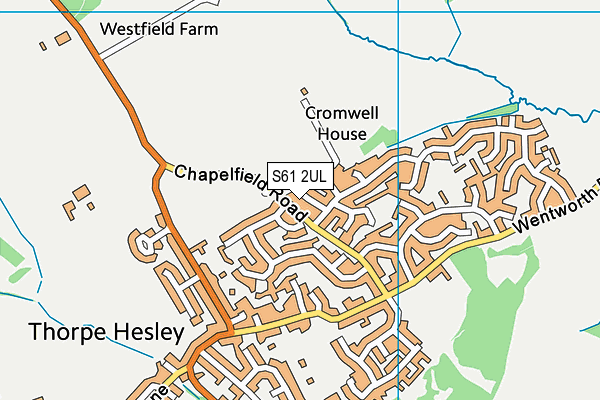 S61 2UL map - OS VectorMap District (Ordnance Survey)