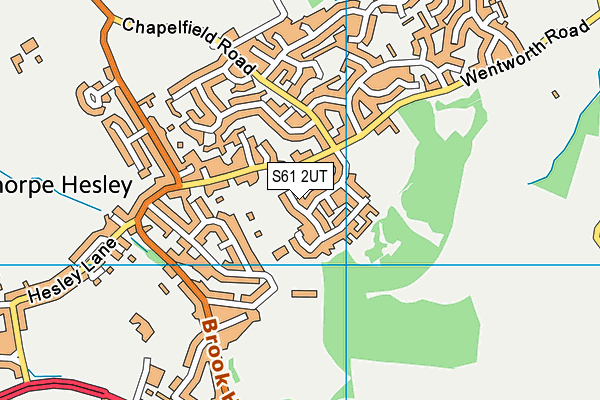 S61 2UT map - OS VectorMap District (Ordnance Survey)