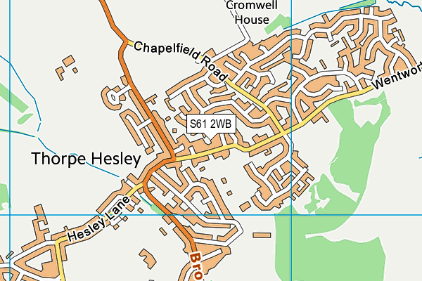 S61 2WB map - OS VectorMap District (Ordnance Survey)