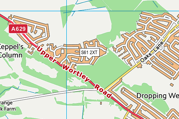 S61 2XT map - OS VectorMap District (Ordnance Survey)