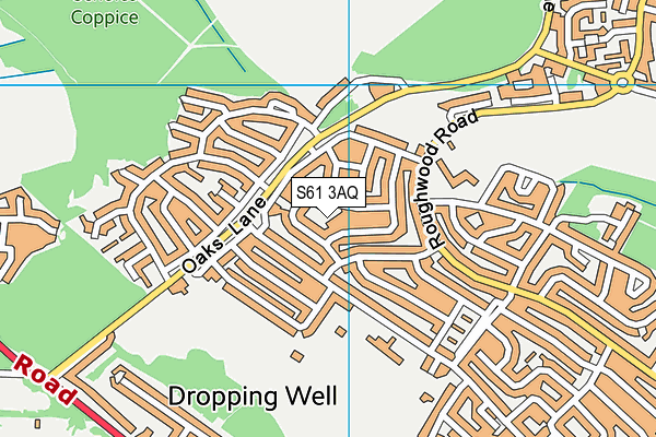 S61 3AQ map - OS VectorMap District (Ordnance Survey)