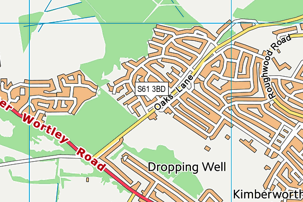 S61 3BD map - OS VectorMap District (Ordnance Survey)