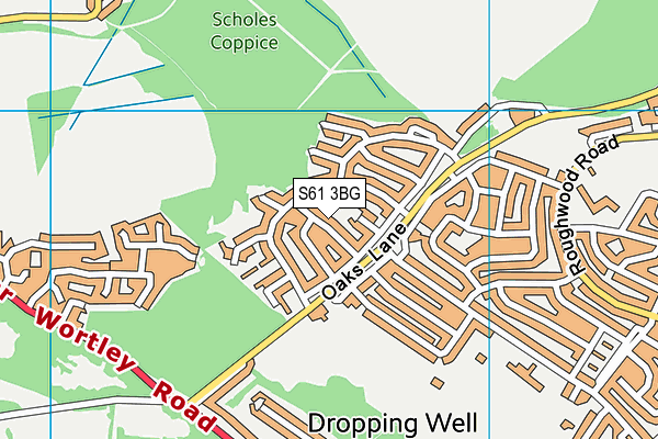 S61 3BG map - OS VectorMap District (Ordnance Survey)
