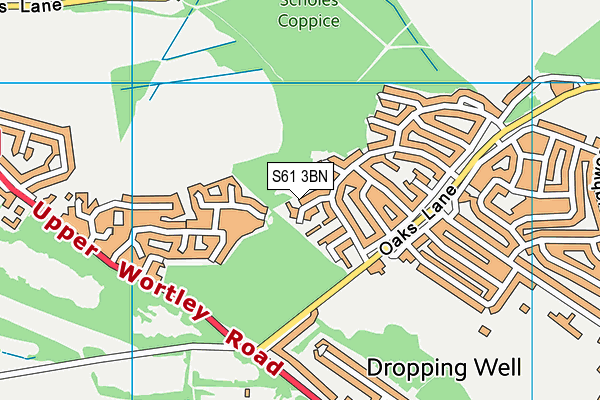 S61 3BN map - OS VectorMap District (Ordnance Survey)