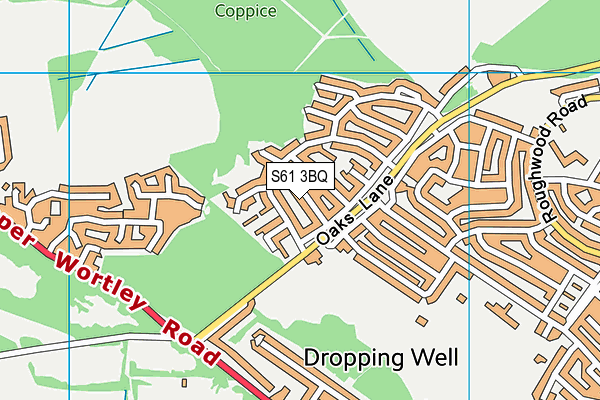 S61 3BQ map - OS VectorMap District (Ordnance Survey)