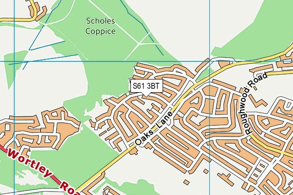 S61 3BT map - OS VectorMap District (Ordnance Survey)