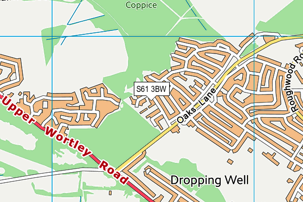S61 3BW map - OS VectorMap District (Ordnance Survey)