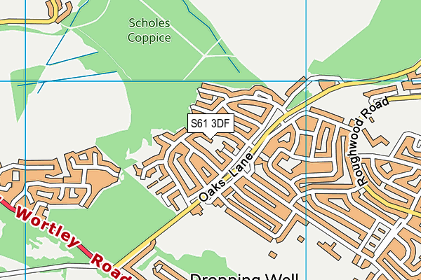 S61 3DF map - OS VectorMap District (Ordnance Survey)