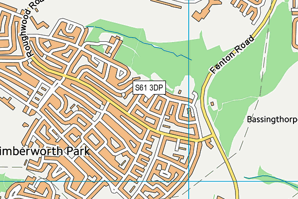 S61 3DP map - OS VectorMap District (Ordnance Survey)