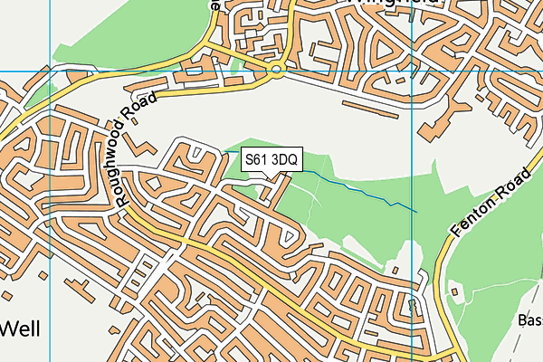 S61 3DQ map - OS VectorMap District (Ordnance Survey)