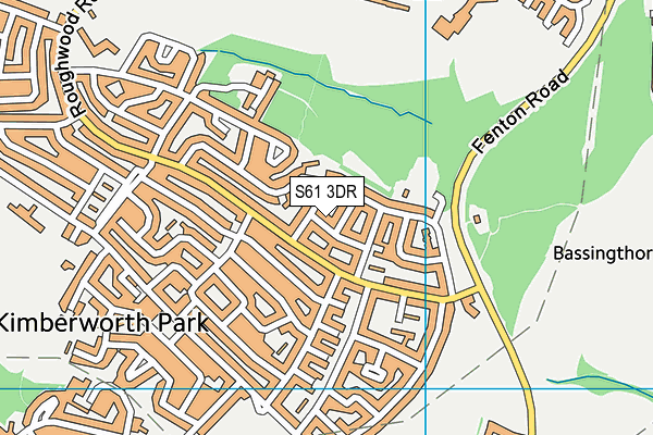 S61 3DR map - OS VectorMap District (Ordnance Survey)