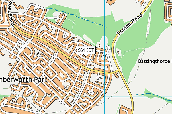 S61 3DT map - OS VectorMap District (Ordnance Survey)